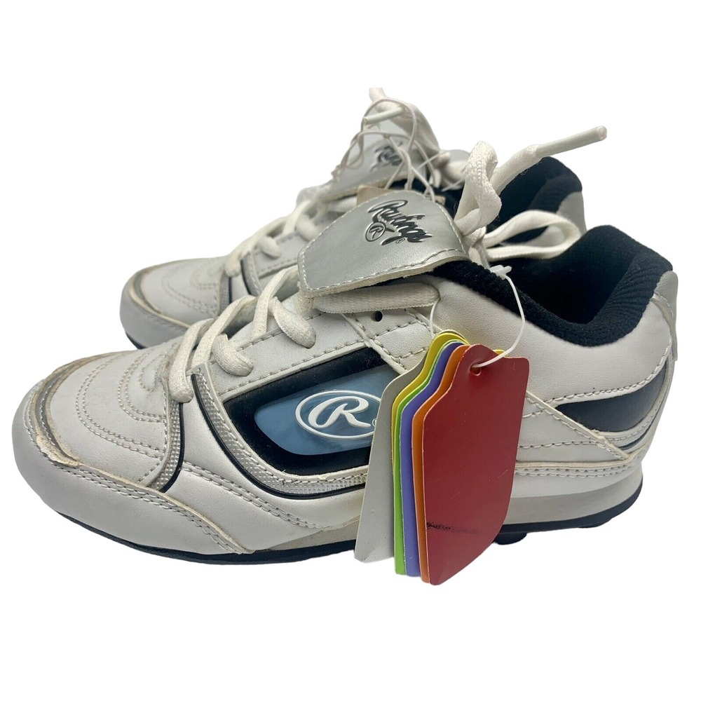 RAWLINGS White Leather‎ Youth Kids Sport Cleats Shoes  / Size 1 / NEW w/o TAGS!